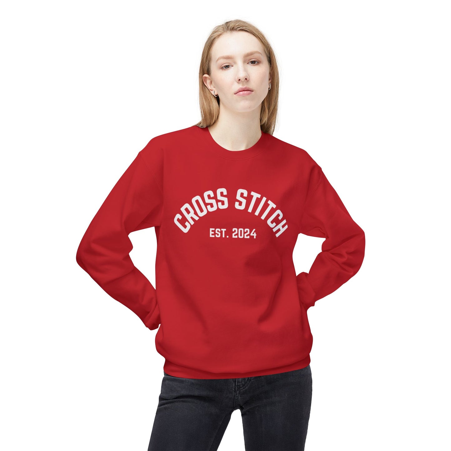 Cross Stitch classic sweatshirt ( White, Grey, and more Crewneck)