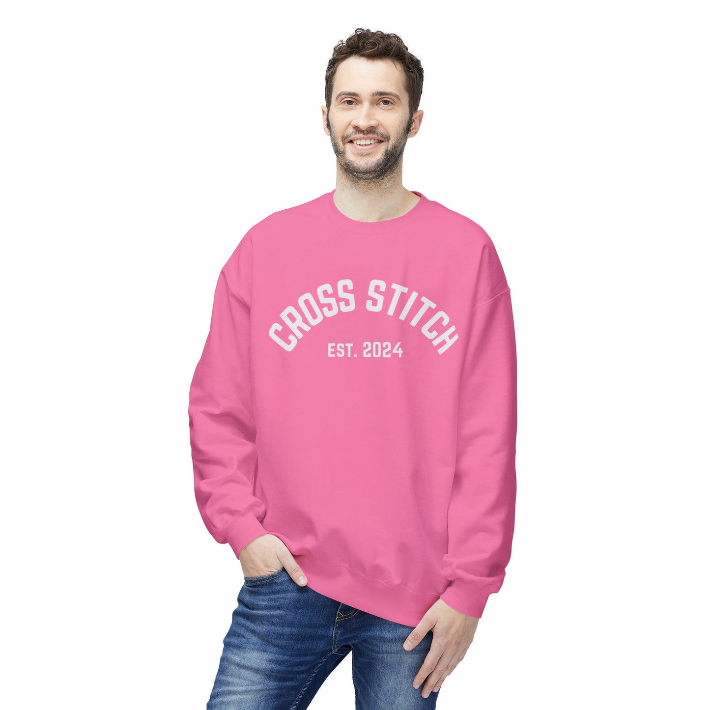 Cross Stitch classic sweatshirt ( White, Grey, and more Crewneck)