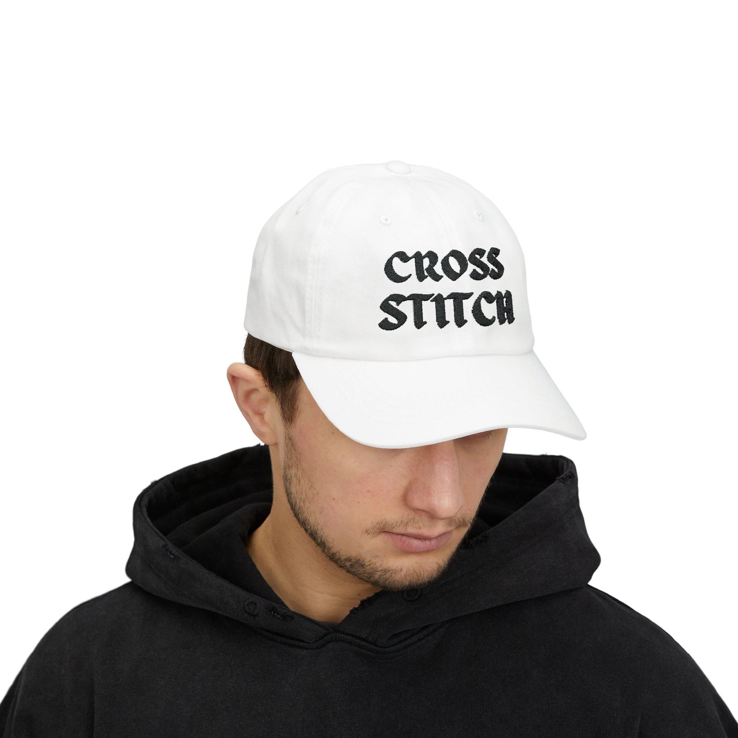 Classic embroidered cross stitch hat