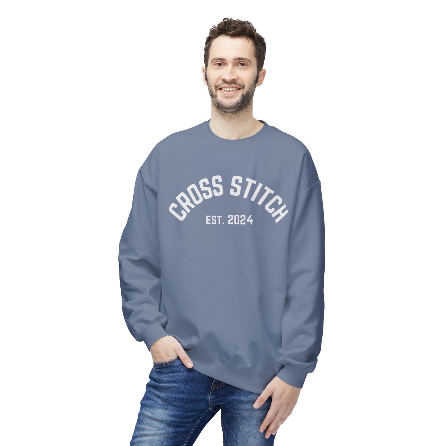 Cross Stitch classic sweatshirt ( White, Grey, and more Crewneck)