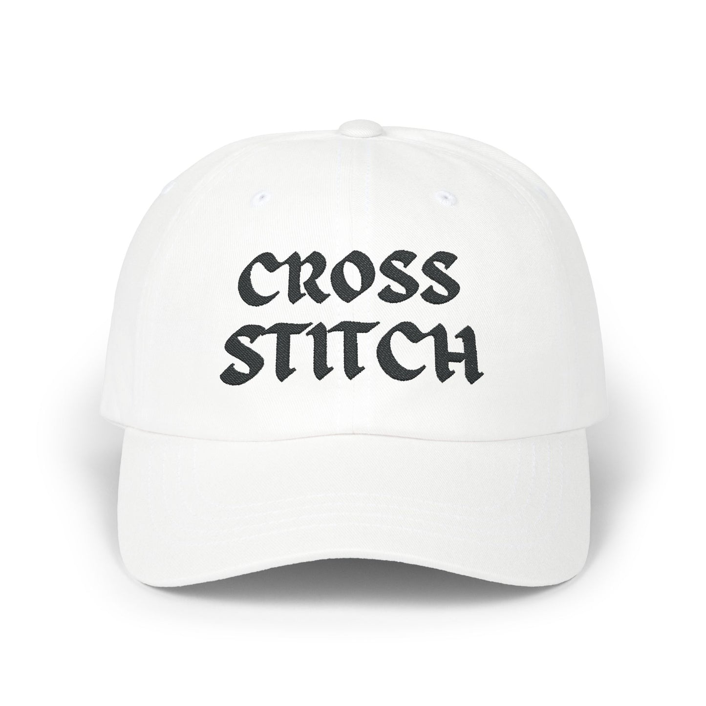 Classic embroidered cross stitch hat