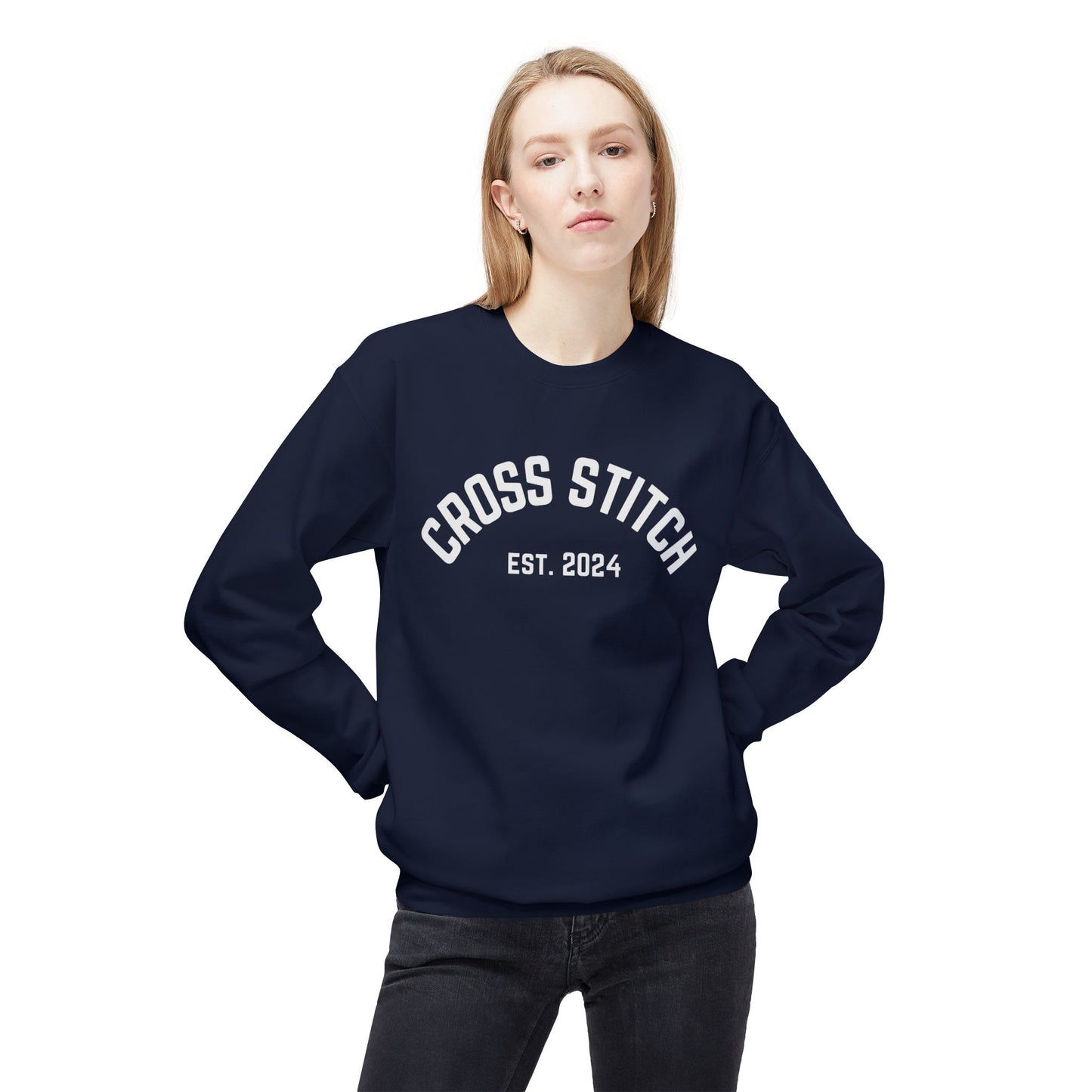 Cross Stitch classic sweatshirt ( White, Grey, and more Crewneck)