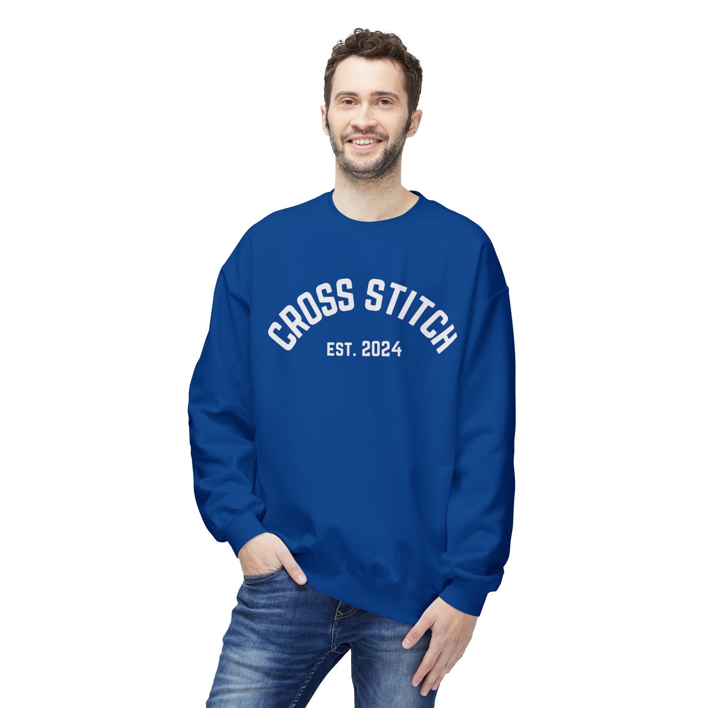 Cross Stitch classic sweatshirt ( White, Grey, and more Crewneck)