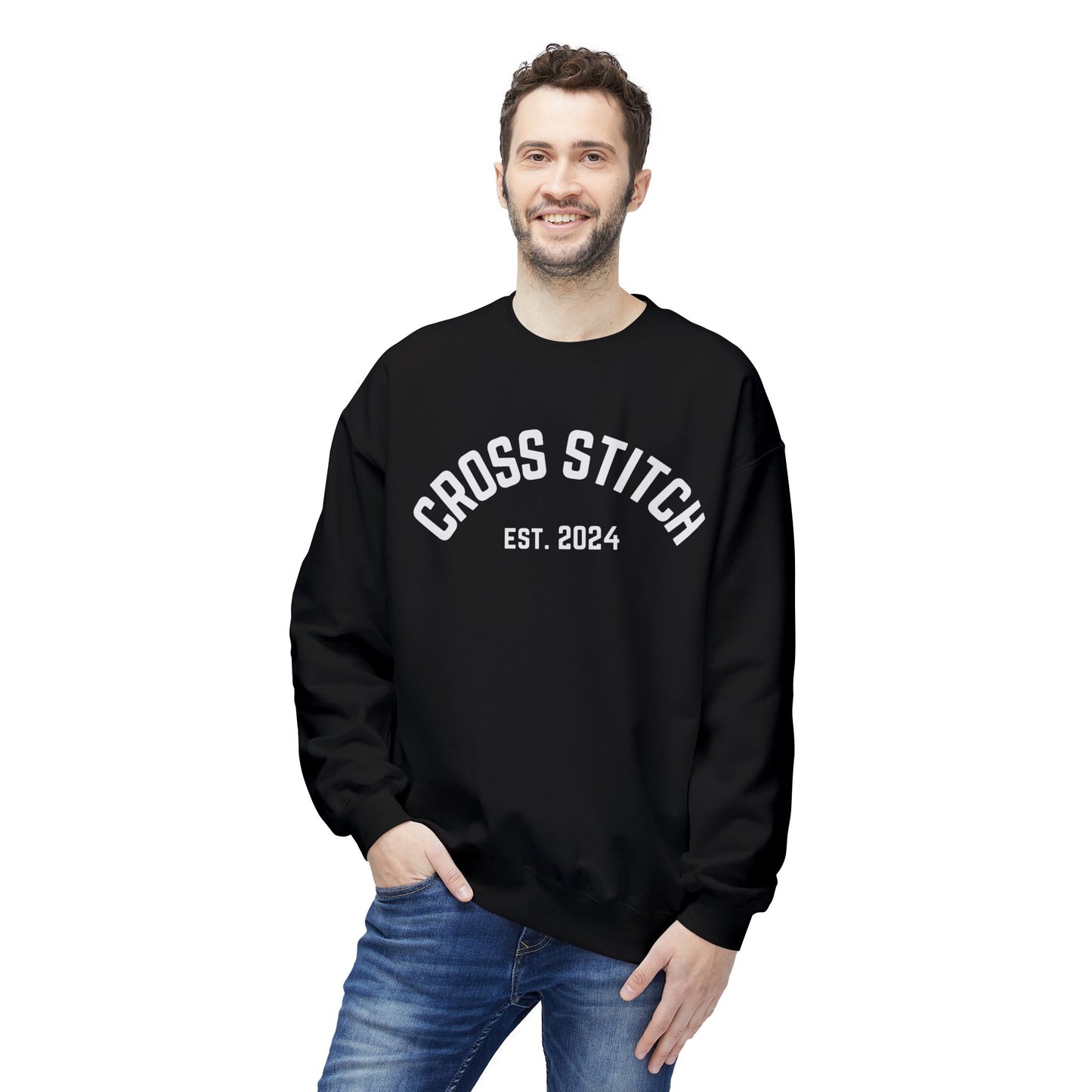 Cross Stitch classic sweatshirt ( White, Grey, and more Crewneck)