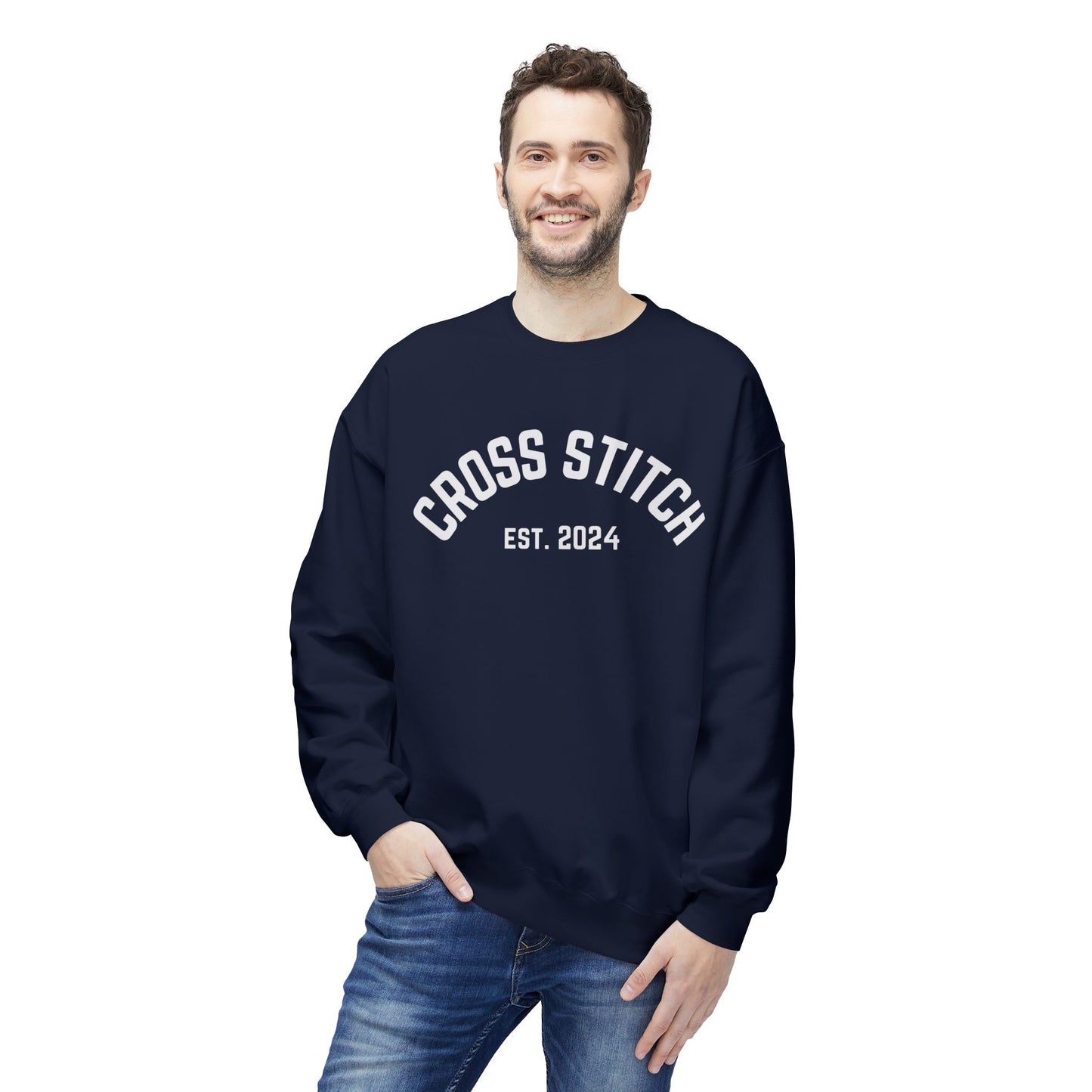 Cross Stitch classic sweatshirt ( White, Grey, and more Crewneck)