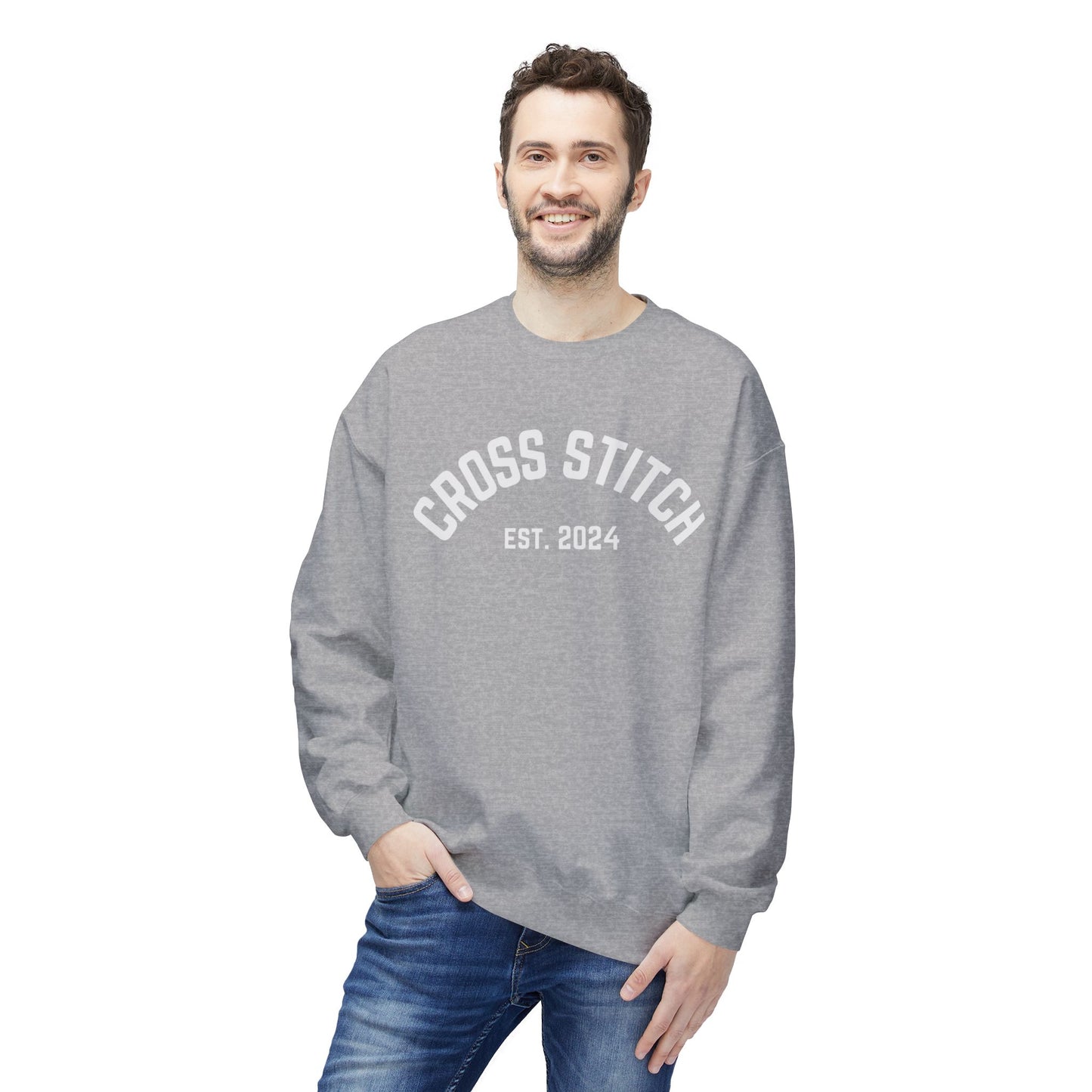 Cross Stitch classic sweatshirt ( White, Grey, and more Crewneck)